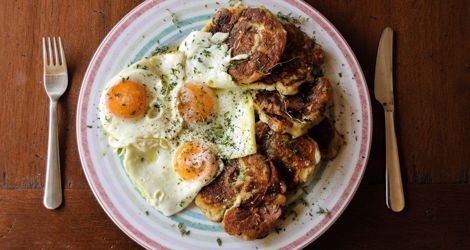Savory sausage pancakes