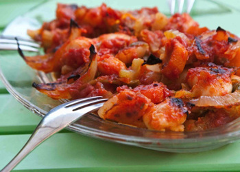 Γίγαντες φούρνου με Λουκάνικο και Γκρέιπφρουτ
            