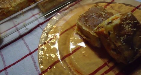 Πίτα με κόκκινη κολοκύθα και φέτα