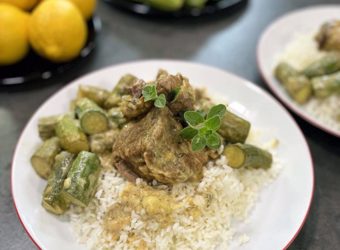 Λεμονάτο μοσχαράκι με κολοκυθάκια