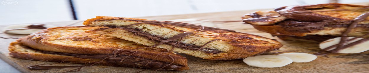 Αυγοφέτες με πραλίνα και μπανάνα French Toast