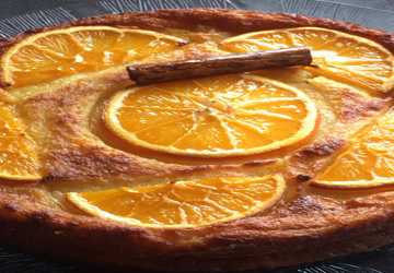 Πορτοκαλόπιτα φτιαγμένη με κανταΐφι