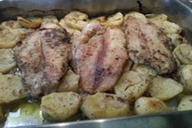 Φιλέτα ψαριού λεμονάτα στο φούρνο
