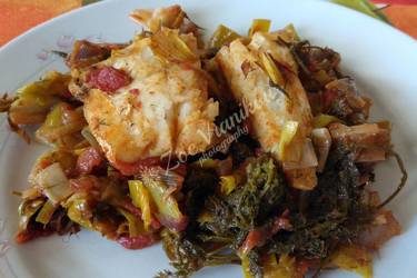 Ψάρι με πράσα και μάραθο
