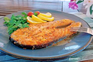 Σολομός με ούζο και λεμόνι
