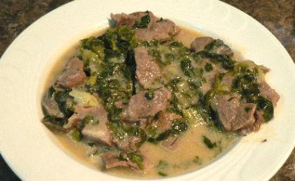 Φρικασέ με σπάλα αρνιού