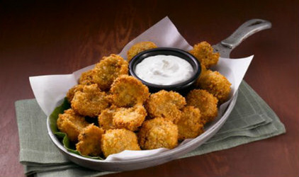 Τηγανιτά μανιτάρια με κρούστα τυριού