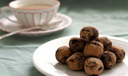 Τρούφακια σοκολάτας με τυρί κρέμα