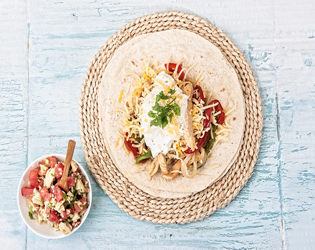 Fajitas (φαχίτας) με κοτόπουλο