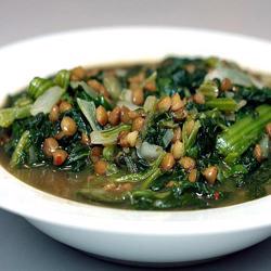 Φακές με σπανάκι
					