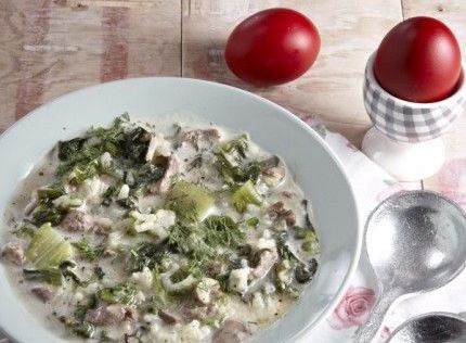 Μαγειρίτσα με συκωτάκια πουλιών