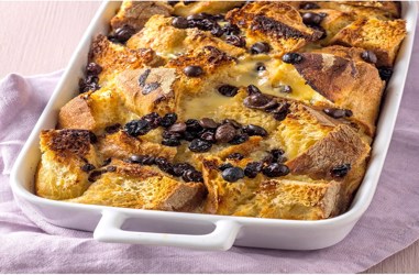 Εύκολη Πουτίγκα με Ψωμί και Σοκολάτα