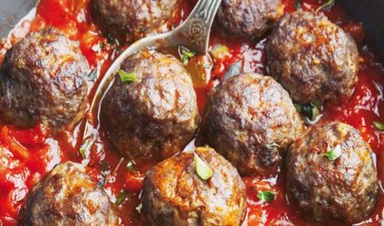 Ιταλικά κεφτεδάκια φούρνου με σάλτσα ντομάτας