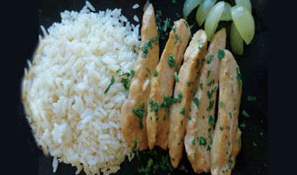 Κοτόπουλο με ουίσκι και χυμό σταφυλιού